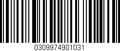 Código de barras (EAN, GTIN, SKU, ISBN): '0309974901031'
