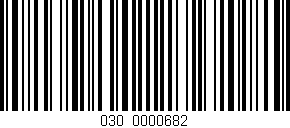 Código de barras (EAN, GTIN, SKU, ISBN): '030/0000682'