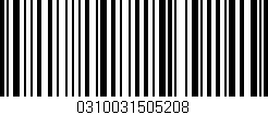 Código de barras (EAN, GTIN, SKU, ISBN): '0310031505208'