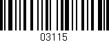 Código de barras (EAN, GTIN, SKU, ISBN): '03115'