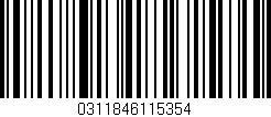 Código de barras (EAN, GTIN, SKU, ISBN): '0311846115354'