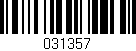 Código de barras (EAN, GTIN, SKU, ISBN): '031357'