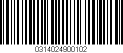 Código de barras (EAN, GTIN, SKU, ISBN): '0314024900102'