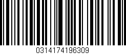 Código de barras (EAN, GTIN, SKU, ISBN): '0314174196309'
