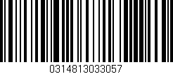 Código de barras (EAN, GTIN, SKU, ISBN): '0314813033057'