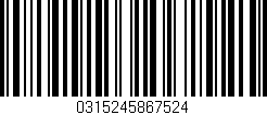 Código de barras (EAN, GTIN, SKU, ISBN): '0315245867524'