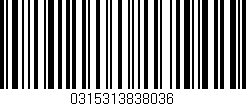 Código de barras (EAN, GTIN, SKU, ISBN): '0315313838036'