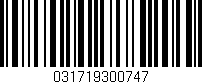 Código de barras (EAN, GTIN, SKU, ISBN): '031719300747'