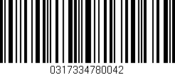 Código de barras (EAN, GTIN, SKU, ISBN): '0317334780042'