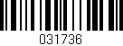 Código de barras (EAN, GTIN, SKU, ISBN): '031736'