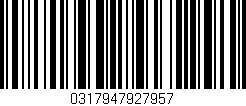 Código de barras (EAN, GTIN, SKU, ISBN): '0317947927957'