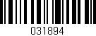 Código de barras (EAN, GTIN, SKU, ISBN): '031894'