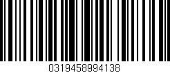 Código de barras (EAN, GTIN, SKU, ISBN): '0319458994138'