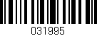 Código de barras (EAN, GTIN, SKU, ISBN): '031995'