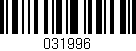 Código de barras (EAN, GTIN, SKU, ISBN): '031996'