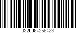Código de barras (EAN, GTIN, SKU, ISBN): '0320084258423'