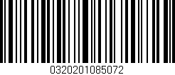 Código de barras (EAN, GTIN, SKU, ISBN): '0320201085072'