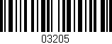 Código de barras (EAN, GTIN, SKU, ISBN): '03205'