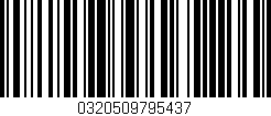Código de barras (EAN, GTIN, SKU, ISBN): '0320509795437'