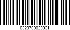 Código de barras (EAN, GTIN, SKU, ISBN): '0320780828831'