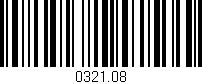 Código de barras (EAN, GTIN, SKU, ISBN): '0321.08'