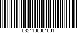 Código de barras (EAN, GTIN, SKU, ISBN): '0321190001001'