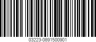 Código de barras (EAN, GTIN, SKU, ISBN): '03223-0891500901'