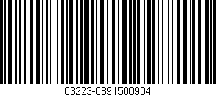 Código de barras (EAN, GTIN, SKU, ISBN): '03223-0891500904'