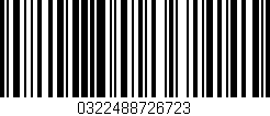 Código de barras (EAN, GTIN, SKU, ISBN): '0322488726723'