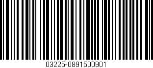 Código de barras (EAN, GTIN, SKU, ISBN): '03225-0891500901'