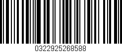 Código de barras (EAN, GTIN, SKU, ISBN): '0322925268588'