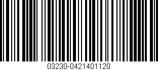 Código de barras (EAN, GTIN, SKU, ISBN): '03230-0421401120'