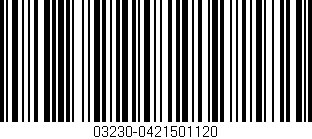 Código de barras (EAN, GTIN, SKU, ISBN): '03230-0421501120'