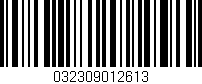 Código de barras (EAN, GTIN, SKU, ISBN): '032309012613'