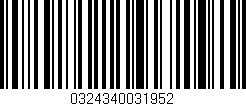 Código de barras (EAN, GTIN, SKU, ISBN): '0324340031952'