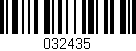 Código de barras (EAN, GTIN, SKU, ISBN): '032435'