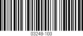 Código de barras (EAN, GTIN, SKU, ISBN): '03248-100'