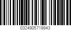 Código de barras (EAN, GTIN, SKU, ISBN): '0324905719943'