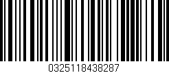 Código de barras (EAN, GTIN, SKU, ISBN): '0325118438287'