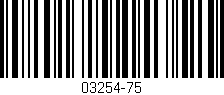 Código de barras (EAN, GTIN, SKU, ISBN): '03254-75'