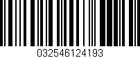 Código de barras (EAN, GTIN, SKU, ISBN): '032546124193'
