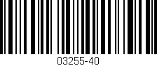 Código de barras (EAN, GTIN, SKU, ISBN): '03255-40'