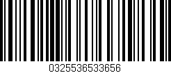 Código de barras (EAN, GTIN, SKU, ISBN): '0325536533656'