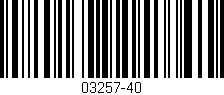 Código de barras (EAN, GTIN, SKU, ISBN): '03257-40'