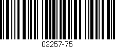 Código de barras (EAN, GTIN, SKU, ISBN): '03257-75'