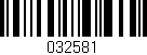 Código de barras (EAN, GTIN, SKU, ISBN): '032581'