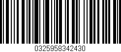 Código de barras (EAN, GTIN, SKU, ISBN): '0325958342430'