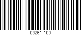Código de barras (EAN, GTIN, SKU, ISBN): '03261-100'