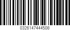 Código de barras (EAN, GTIN, SKU, ISBN): '0326147444508'