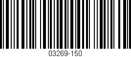 Código de barras (EAN, GTIN, SKU, ISBN): '03269-150'